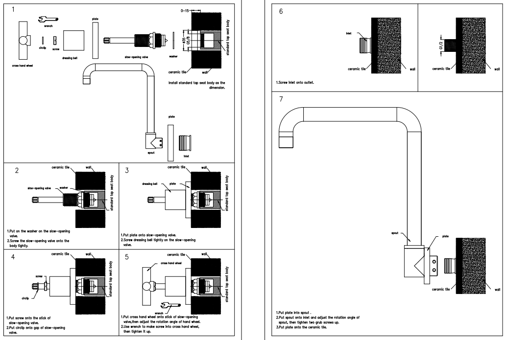 NERO X PLUS WALL KITCHEN SET SWIVEL SPOUT MATTE BLACK - Ideal Bathroom CentreNR201607MB