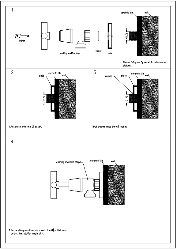 NERO X PLUS WASHING MACHINE STOPS MATTE BLACK - Ideal Bathroom CentreNR201609dMB