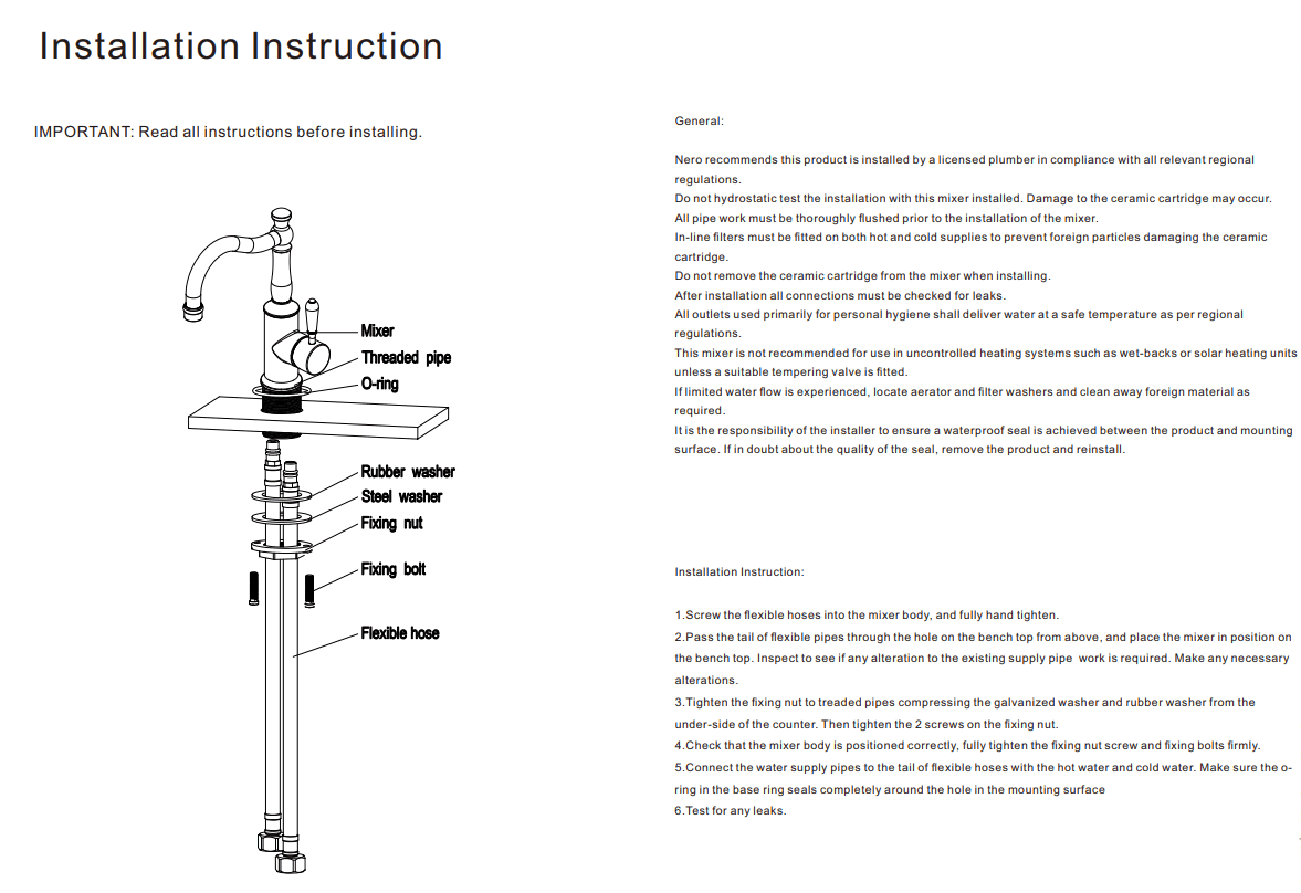 NERO YORK BASIN MIXER HOOK SPOUT WITH WHITE PORCELAIN LEVER MATTE BLACK - Ideal Bathroom CentreNR69210201MB