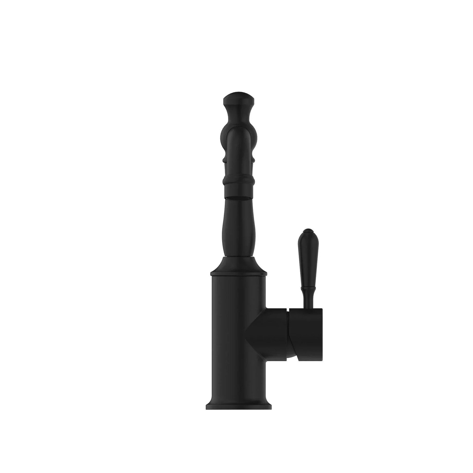 NERO YORK BASIN MIXER WITH METAL LEVER MATTE BLACK - Ideal Bathroom CentreNR69210102MB