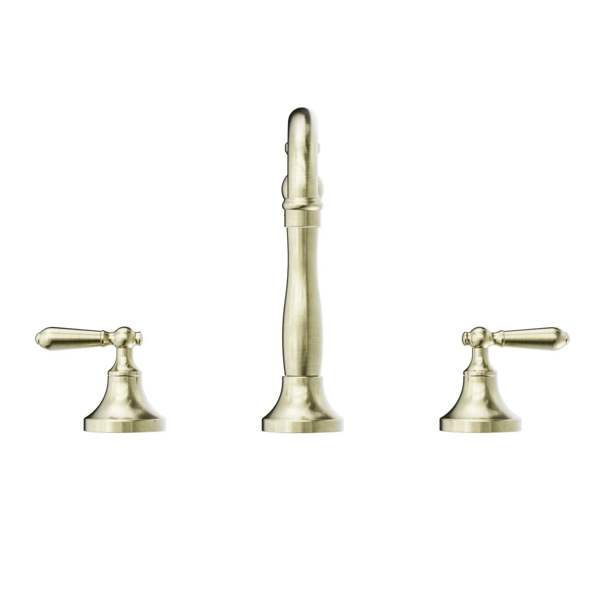 NERO YORK BASIN SET WITH METAL LEVER AGED BRASS - Ideal Bathroom CentreNR692102a02AB