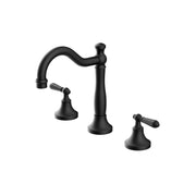NERO YORK BASIN SET WITH METAL LEVER MATTE BLACK - Ideal Bathroom CentreNR692102a02MB