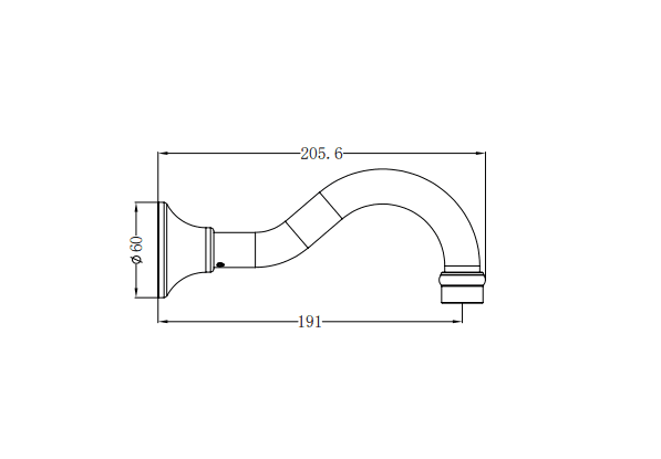 NERO YORK BASIN/BATH SPOUT ONLY CHROME - Ideal Bathroom CentreNR692103CH