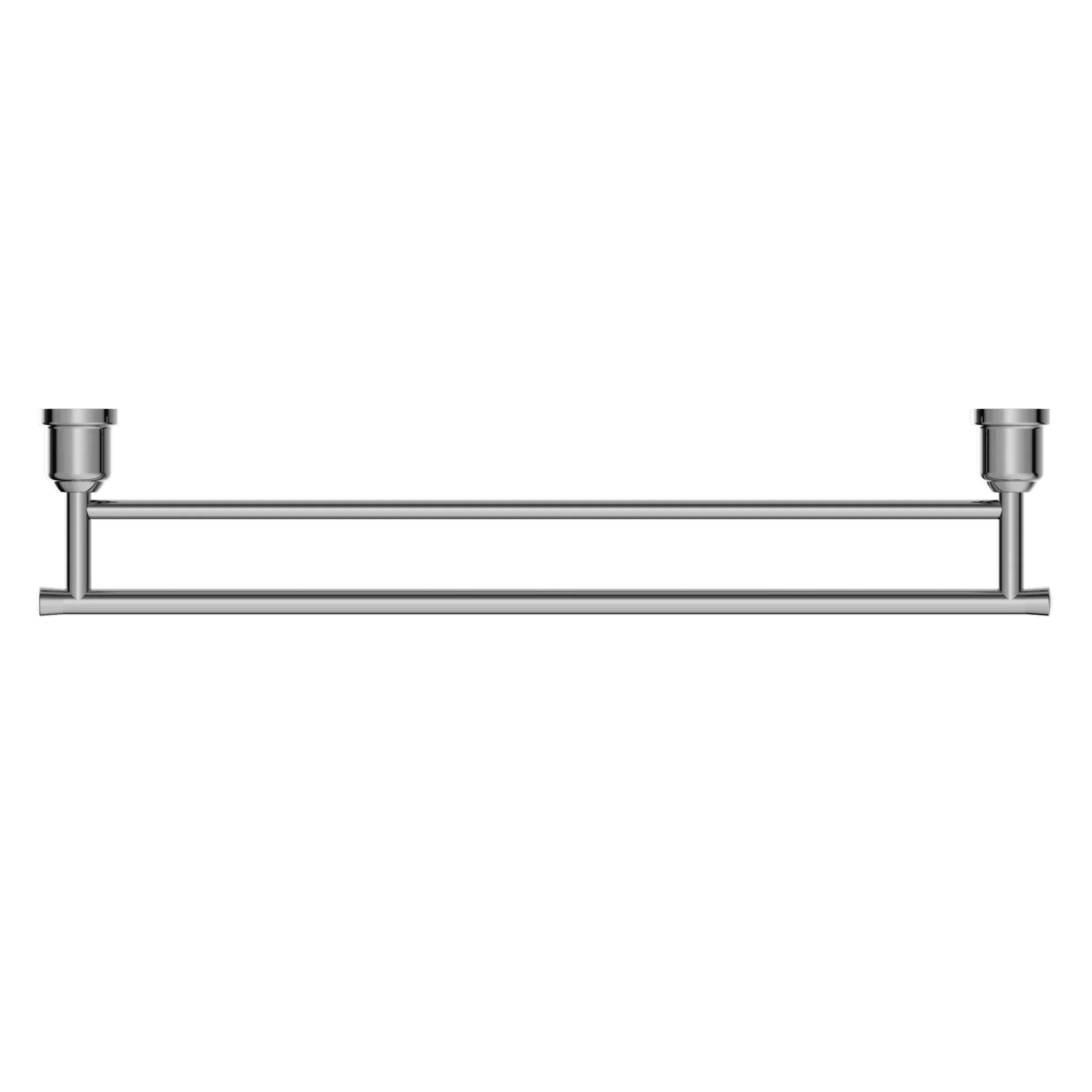 NERO YORK DOUBLE TOWEL RAIL 600MM CHROME - Ideal Bathroom CentreNR6924dCH