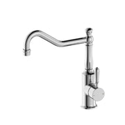 NERO YORK KITCHEN MIXER HOOK SPOUT WITH METAL LEVER CHROME - Ideal Bathroom CentreNR69210702CH
