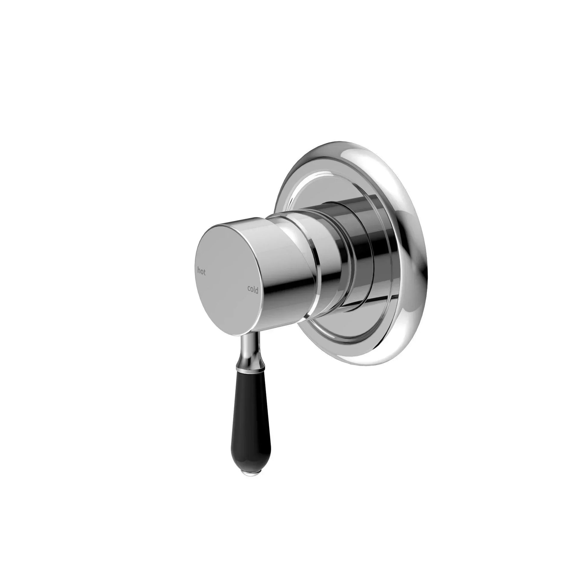 NERO YORK SHOWER MIXER WITH BLACK PORCELAIN LEVER CHROME - Ideal Bathroom CentreNR69210903CH