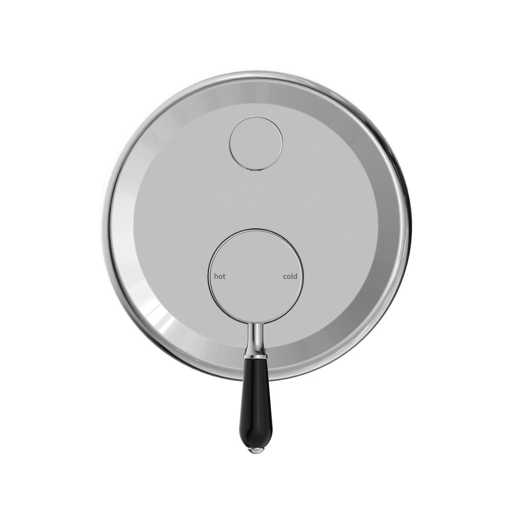 NERO YORK SHOWER MIXER WITH DIVERTOR WITH BLACK PORCELAIN LEVER CHROME - Ideal Bathroom CentreNR692109a03CH