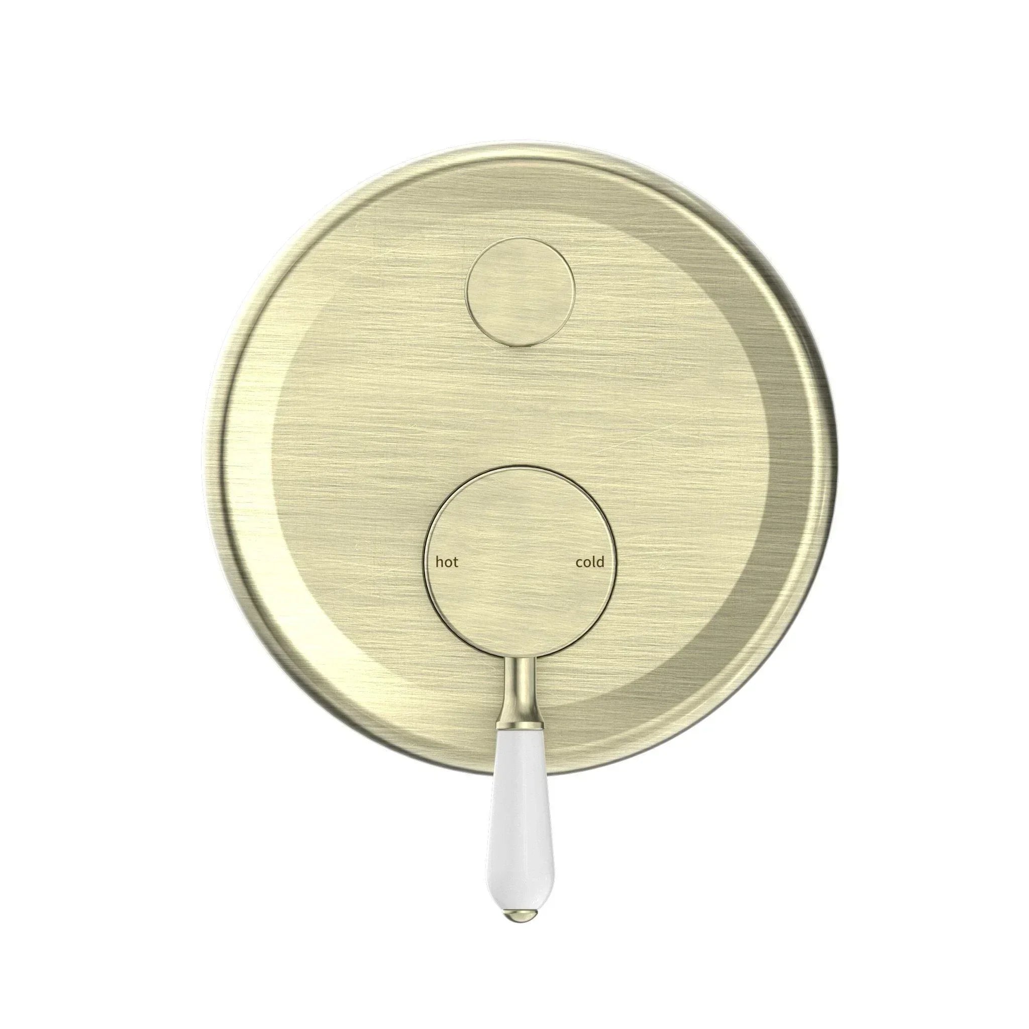 NERO YORK SHOWER MIXER WITH DIVERTOR WITH WHITE PORCELAIN LEVER AGED BRASS - Ideal Bathroom CentreNR692109a01AB