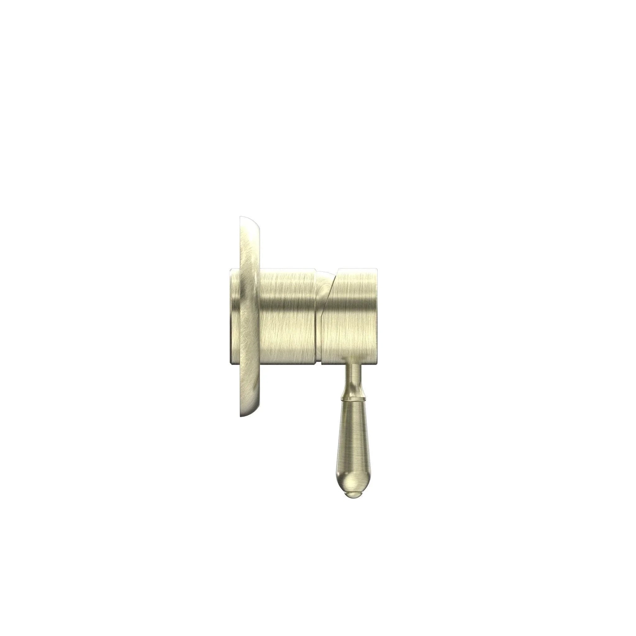 NERO YORK SHOWER MIXER WITH METAL LEVER AGED BRASS - Ideal Bathroom CentreNR69210902AB