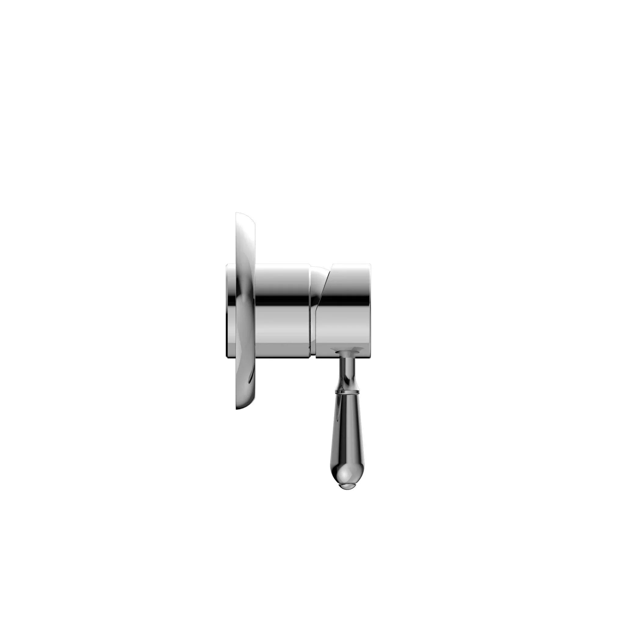 NERO YORK SHOWER MIXER WITH METAL LEVER CHROME - Ideal Bathroom CentreNR69210902CH