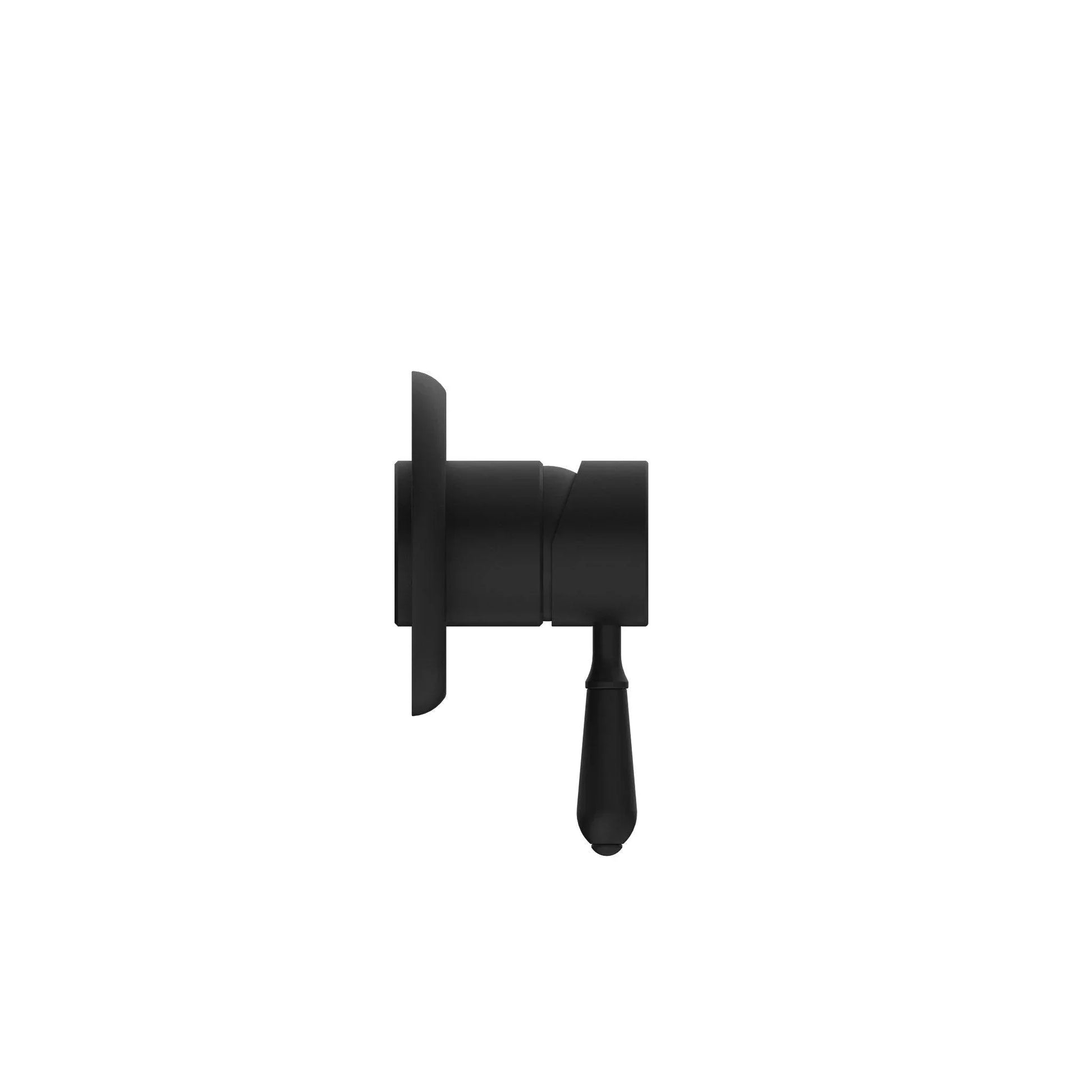 NERO YORK SHOWER MIXER WITH METAL LEVER MATTE BLACK - Ideal Bathroom CentreNR69210902MB