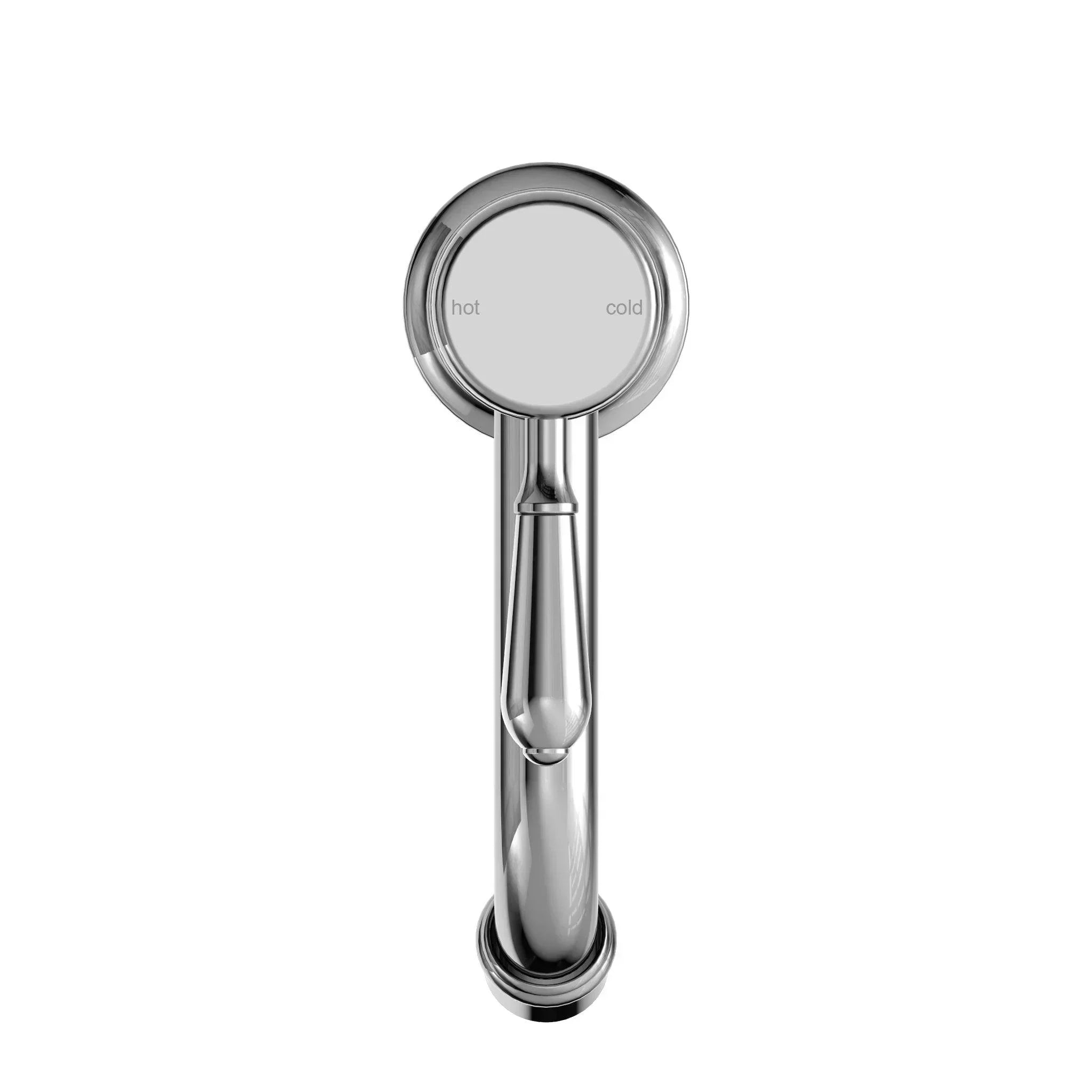 NERO YORK STRAIGHT BASIN MIXER WITH METAL LEVER CHROME - Ideal Bathroom CentreNR692101b02CH