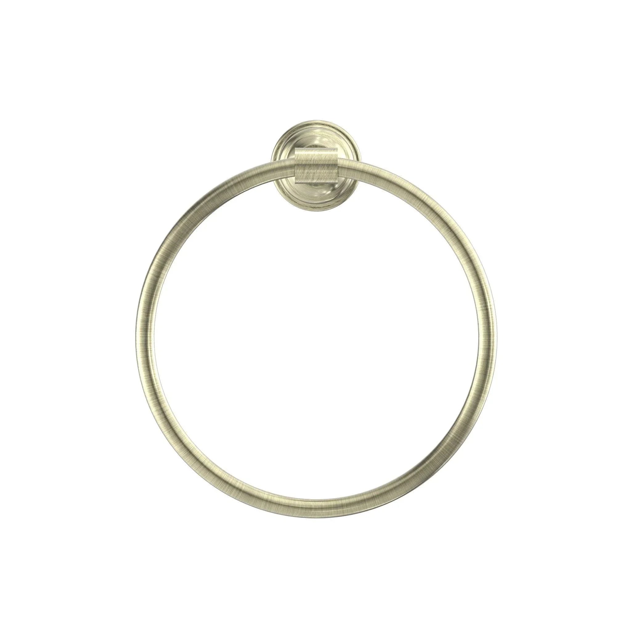 NERO YORK TOWEL RING AGED BRASS - Ideal Bathroom CentreNR6980AB