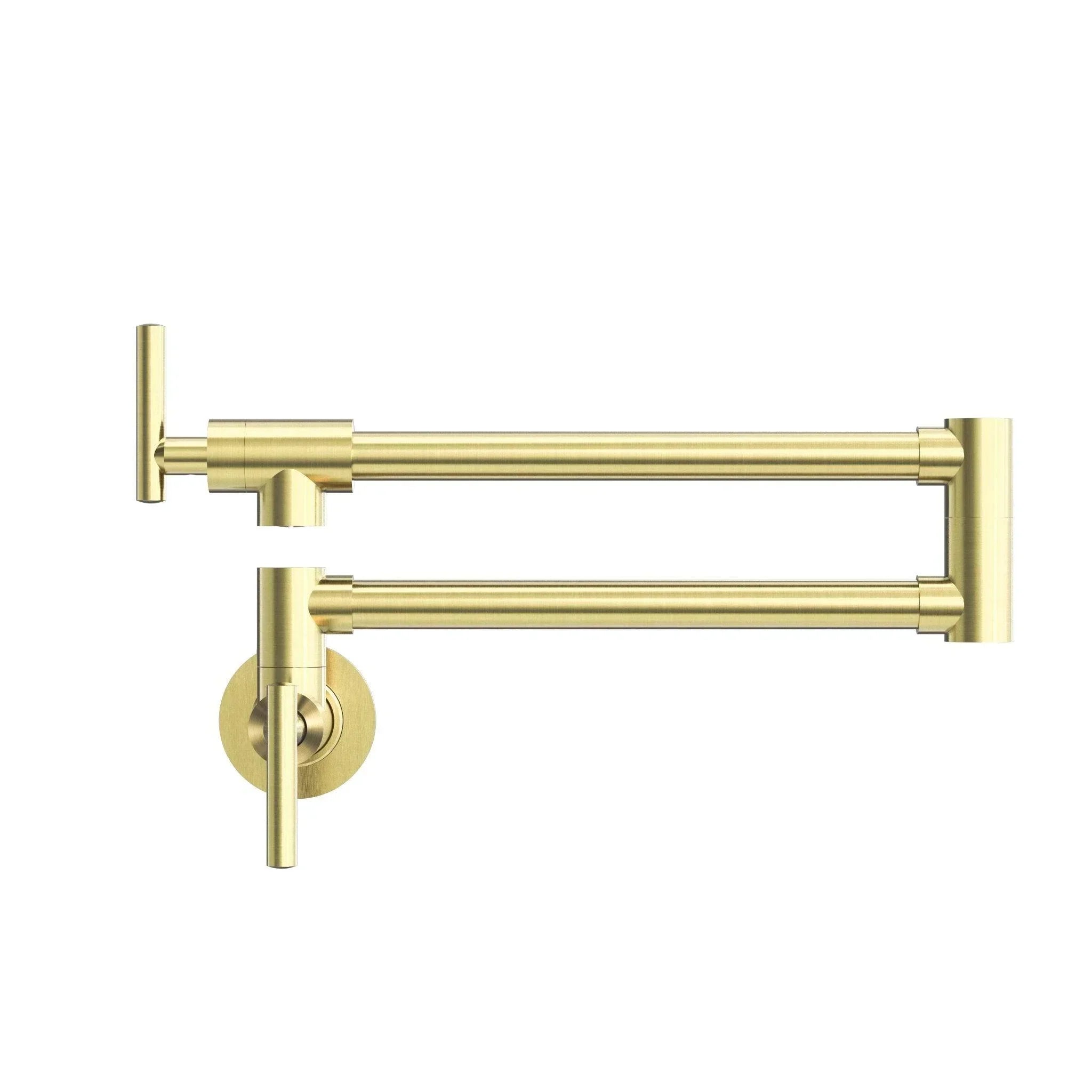 NERO ZEN 316L STAINLESS STEEL POT FILLER BRUSHED GOLD - Ideal Bathroom CentreNR162203BG