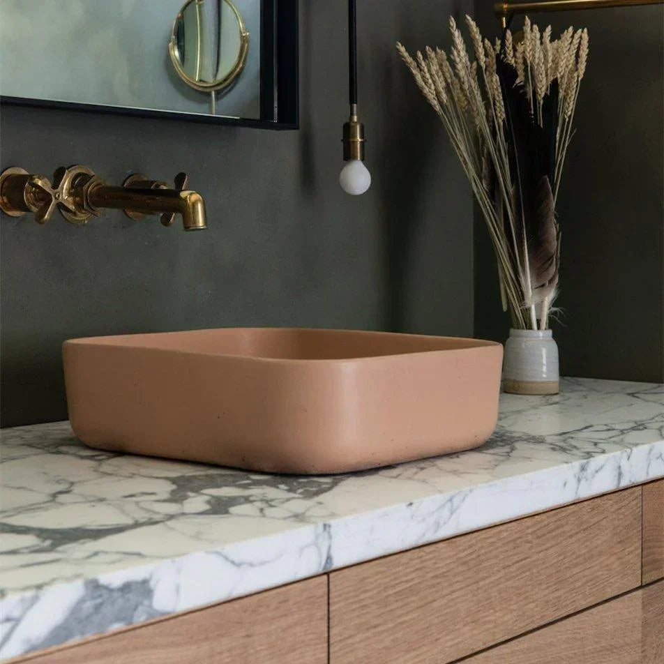 Nood Cube Above Counter Basin - Ideal Bathroom CentreCU1-1-0-PAPastel Peach