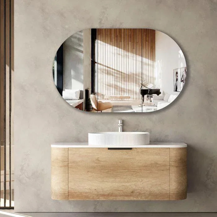 Otti Bondi Wave 1200mm Wall Hung Vanity - Ideal Bathroom CentreBO1200NSTWHITENatrual OakQuartz Stone Pure White