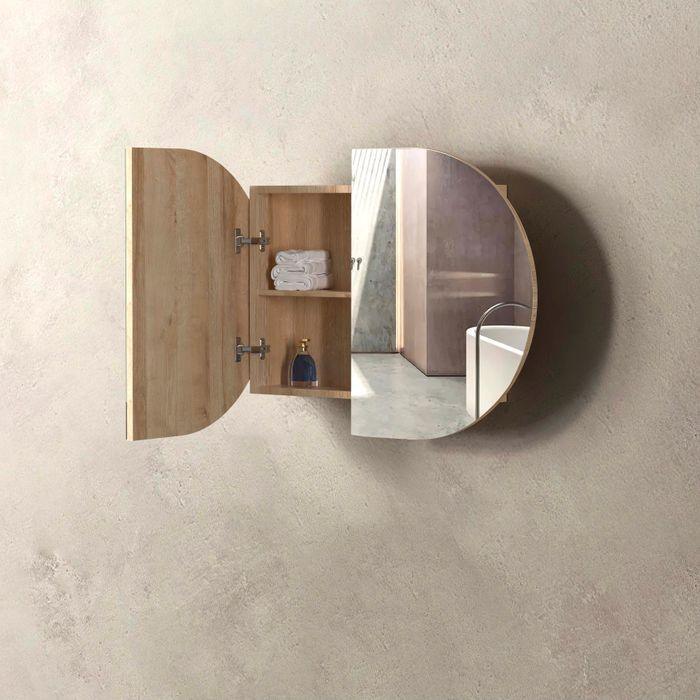 Otti Bondi Wave 900mm Shaving Cabinet - Ideal Bathroom CentreBOSV9060NNatrual Oak