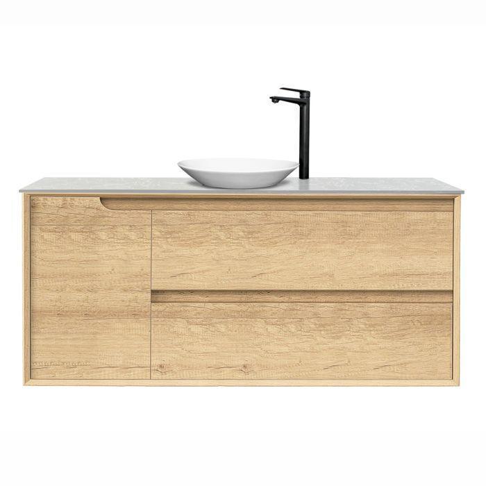 Otti Byron 1200mm Vanity Natural Oak - Ideal Bathroom CentreBY1200N-2Wall HungStone Top