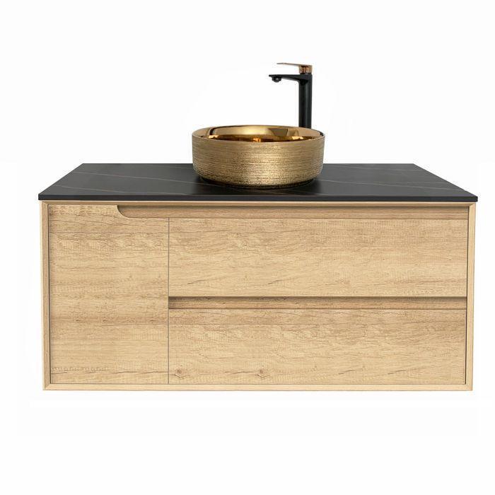 Otti Byron 1200mm Vanity Natural Oak - Ideal Bathroom CentreBY1200N-3Freestanding On LegsCeramic Top