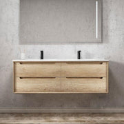 Otti Byron 1500mm Vanity Natural Oak - Ideal Bathroom CentreBY1500N-1Wall HungCeramic Top