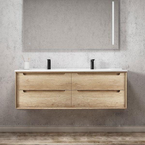 Otti Byron 1500mm Vanity Natural Oak - Ideal Bathroom CentreBY1500N-1Wall HungCeramic Top