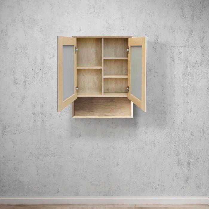 Otti Byron 600mm Shaving Cabinet Natural Oak - Ideal Bathroom CentreBYSV600N