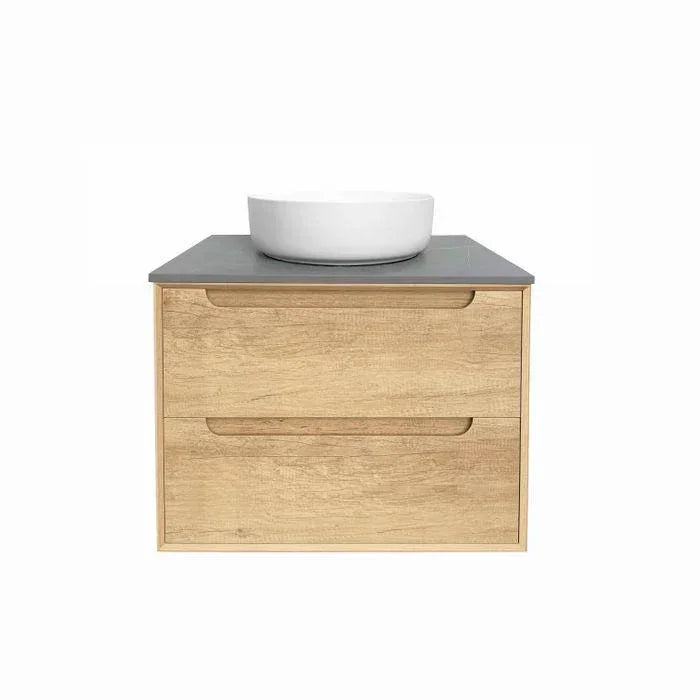 Otti Byron 600mm Vanity Natural Oak - Ideal Bathroom CentreBY600N2Wall HungStone Top