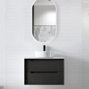 Otti Byron 750mm Vanity Black Oak - Ideal Bathroom CentreBY750BSTWall HungStone Top