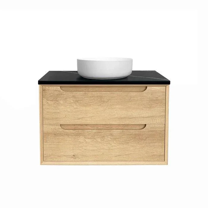 Otti Byron 750mm Vanity Natural Oak - Ideal Bathroom CentreBY750N2Wall HungStone Top