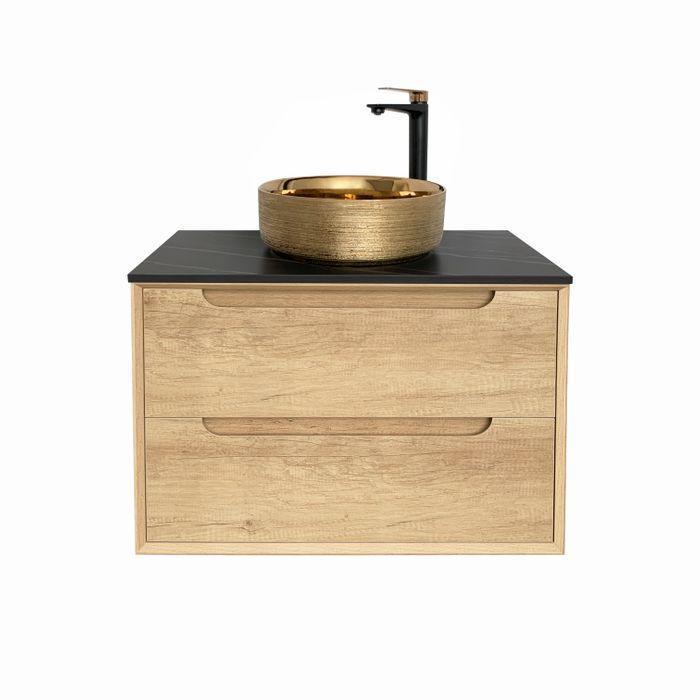 Otti Byron 750mm Vanity Natural Oak - Ideal Bathroom CentreBY750N-3Freestanding On LegsCeramic Top