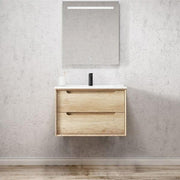Otti Byron 750mm Vanity Natural Oak - Ideal Bathroom CentreBY750N1Wall HungCeramic Top