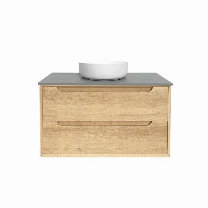 Otti Byron 900mm Vanity Natural Oak - Ideal Bathroom CentreBY900N2Wall HungStone Top