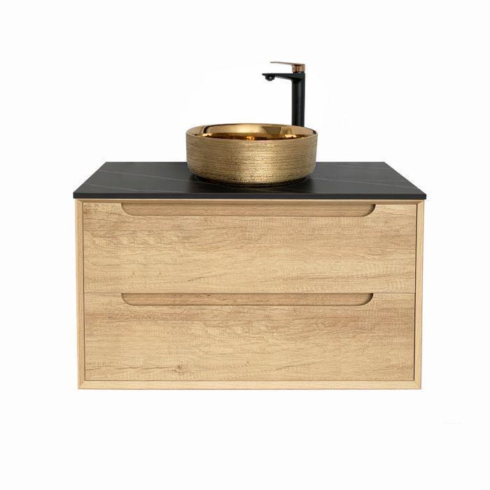 Otti Byron 900mm Vanity Natural Oak - Ideal Bathroom CentreBY900N3Freestanding On LegsCeramic Top