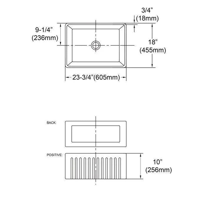 Otti Hampshire Butler Sink Single Bowl - Ideal Bathroom CentreMC60455