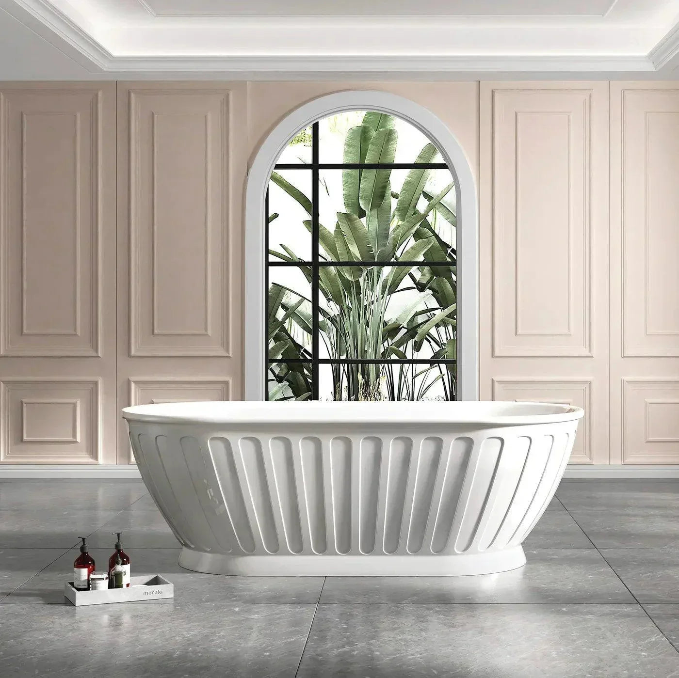 Otti Kensingston 1700mm Gloss White Freestanding Bath - Ideal Bathroom CentreAKBT-1700