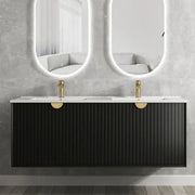 Otti Marlo 1500mm Wall Hung Vanity Matte Black - Ideal Bathroom CentreMA1500B1Wall HungCeramic Top