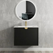 Otti Marlo 750mm Wall Hung Vanity Matte Black - Ideal Bathroom CentreMA750B1Wall HungCeramic Top