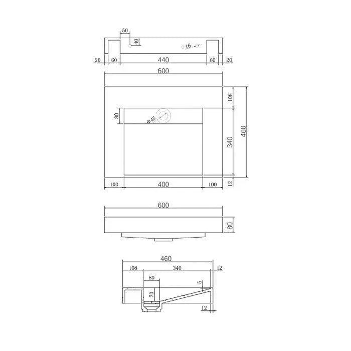 Otti Moonlight 600mm Wall Hung Vanity - Ideal Bathroom CentreSSTML600Wall Hung Basin Only