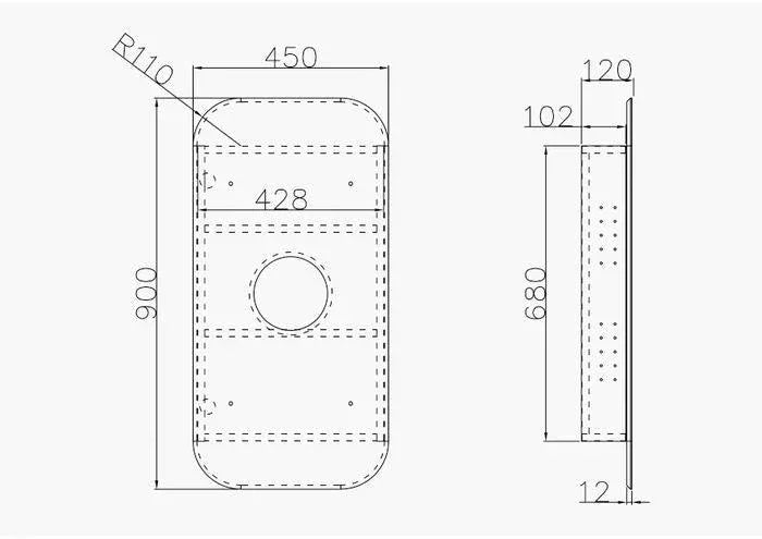 Otti Newport 900x450mm Shaving Cabinet - Ideal Bathroom CentreSSQ9045
