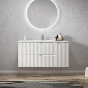 Otti Noosa 1200mm Vanity Matte White - Ideal Bathroom CentreNS1200W1Wall HungCeramic Top