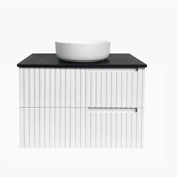 Otti Noosa 750mm Vanity Matte White - Ideal Bathroom CentreNS750W2Wall HungStone Top