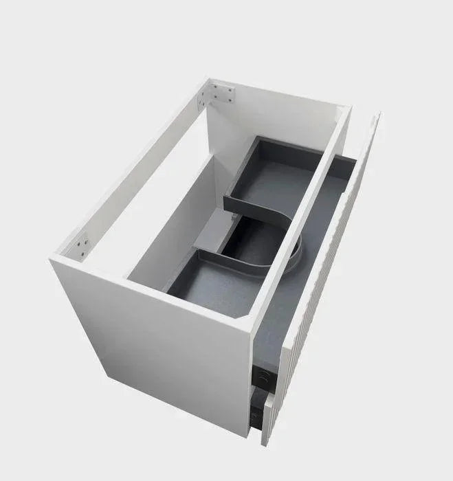 Otti Noosa 900mm Vanity Matte White - Ideal Bathroom CentreNS900W2Wall HungStone Top