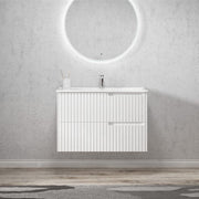 Otti Noosa 900mm Vanity Matte White - Ideal Bathroom CentreNS900W1Wall HungCeramic Top