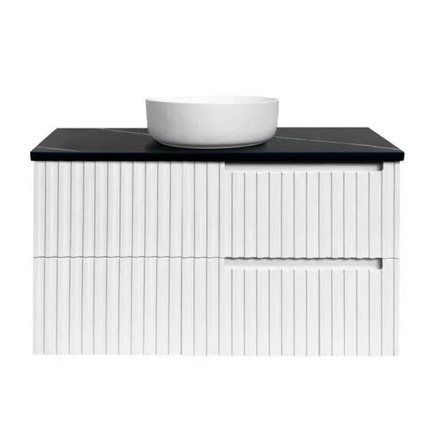Otti Noosa 900mm Vanity Matte White - Ideal Bathroom CentreNS900W2Wall HungStone Top