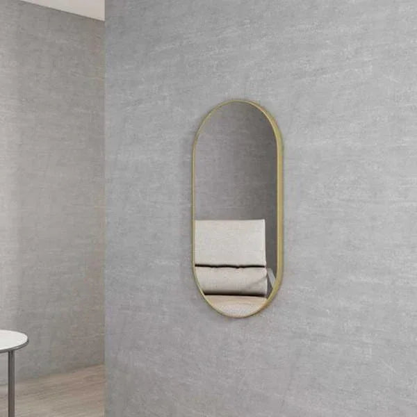 Otti Noosa Oval 450 x 900mm Mirror Brushed Gold - Ideal Bathroom CentreMFMO9045G