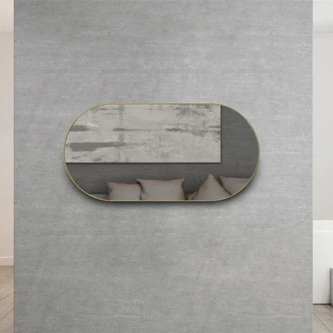 Otti Noosa Oval 600x 1200mm Mirror Brushed Gold - Ideal Bathroom CentreMFMO1260G