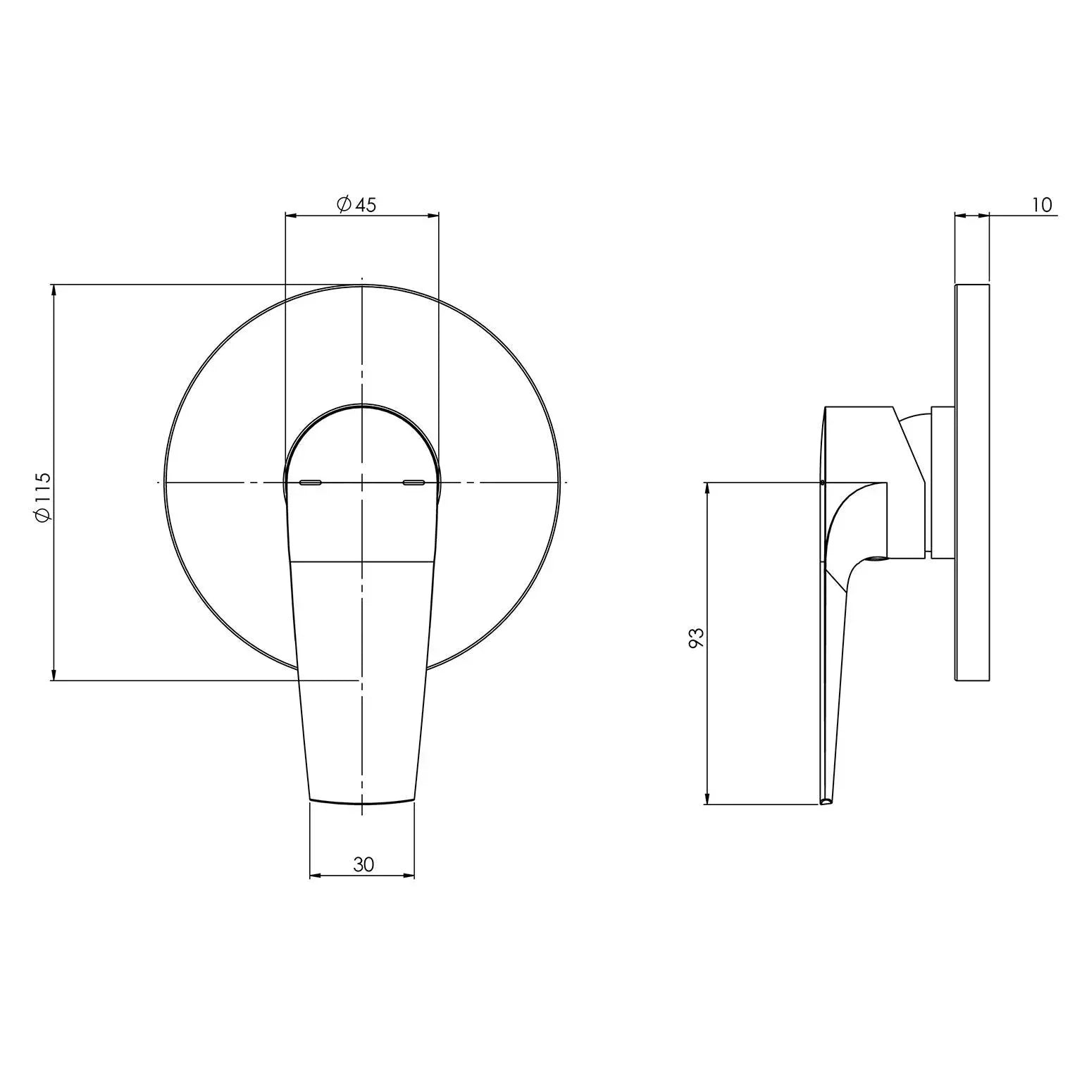 Phoenix Arlo Shower / Wall Mixer Trim Kit Only - Ideal Bathroom Centre151-7805-12Brushed Gold
