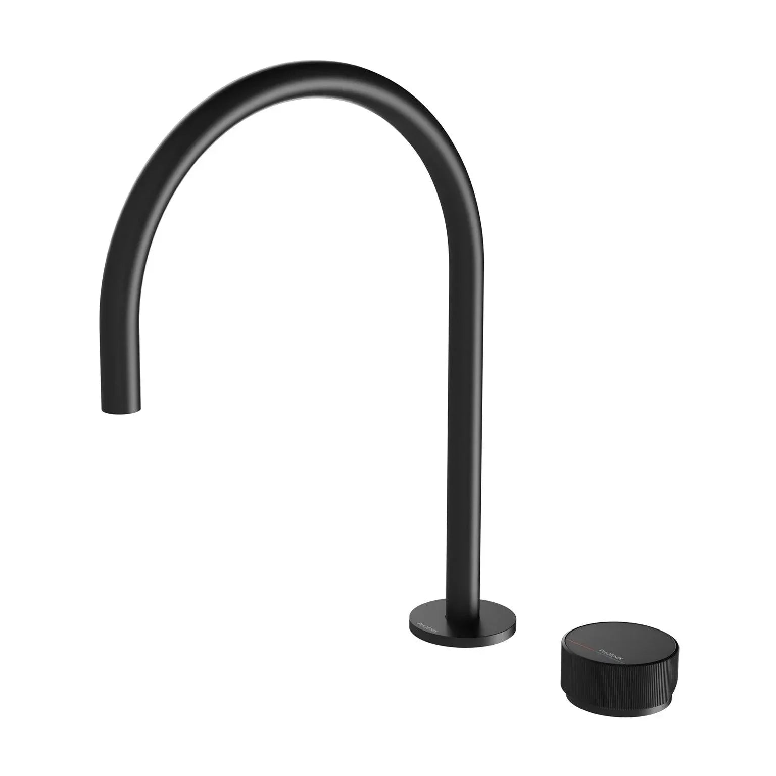 Phoenix Axia Hob Sink Mixer Set 220mm Gooseneck - Ideal Bathroom Centre117-7550-10Matte Black
