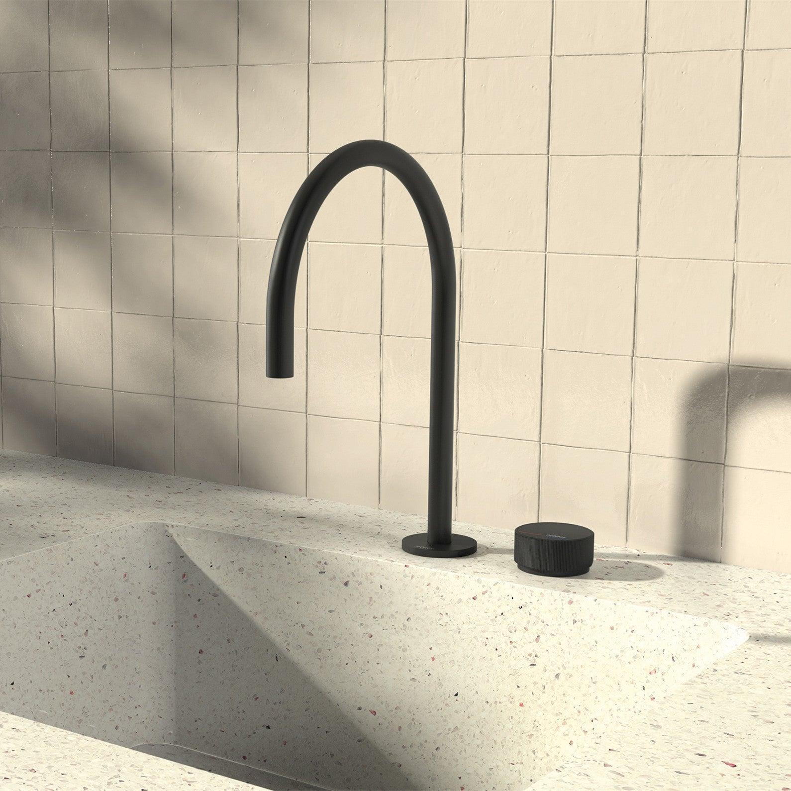 Phoenix Axia Hob Sink Mixer Set 220mm Gooseneck - Ideal Bathroom Centre117-7550-40Brushed Nickel