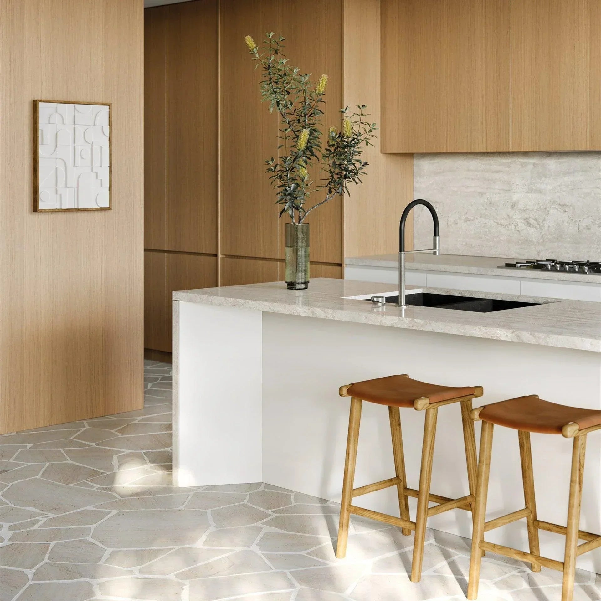 Phoenix Axia Hob Sink Mixer Set Flexible Hose 230mm - Ideal Bathroom Centre117-7570-40Brushed Nickel